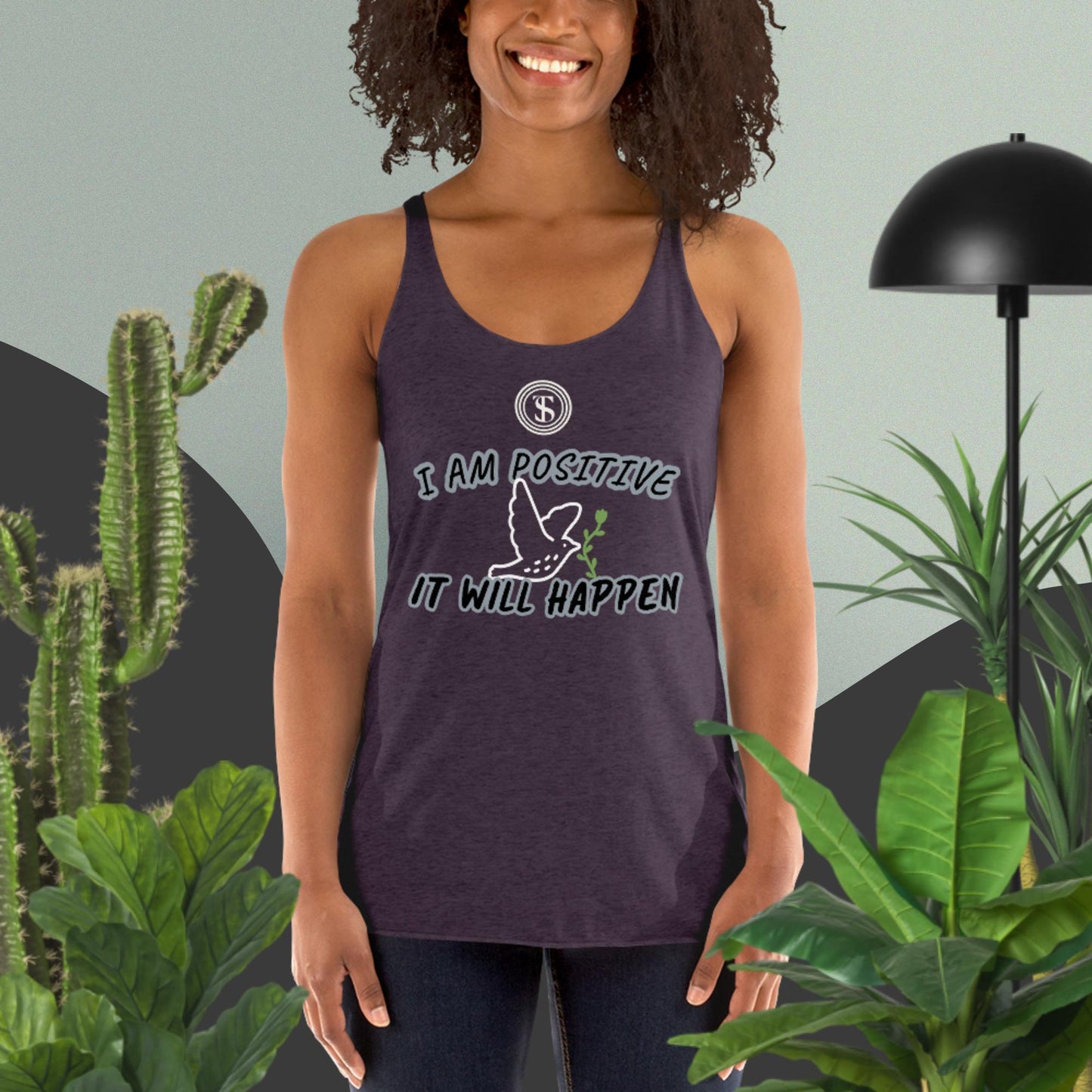 Think Positive-Women's Racerback Tank